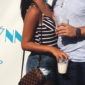 Striped Underwire Bodysuit